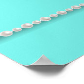 Elégant Aqua Turquoise Tiffany Baby shower Affiche (Coin)