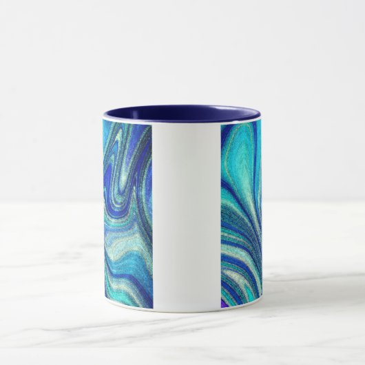 Elegant Aquamarine Paua Rainbow Shell geïnspireerd Mok (Midden)