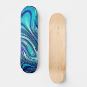 Elegant Aquamarine Paua Rainbow Shell geïnspireerd Skateboard (Voorkant)