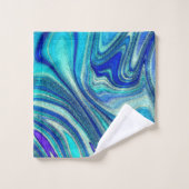 Elégant Aquamarine Paua Rainbow Shell inspiré (Gant de toilette)