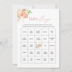 Elegant aquarelCitrus roze bloemig Baby shower Feestdagenkaart