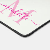 Elegant Aquarell Floral Custom Name Modern Bureaumat (Hoek)