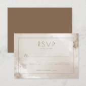 Élégant Aquarelle Beige RSVP (Devant / Derrière)