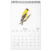 Elégant Aquarelle Birds 2026 Calendrier (Jan 2026)