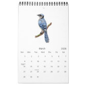 Elégant Aquarelle Birds 2026 Calendrier (Mar 2026)