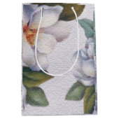 Elégant Aquarelle Blanc Magnolia Flower Cadeau Sac (Devant)