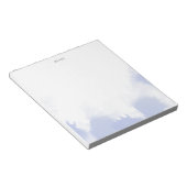 Elégant aquarelle bleu personnalisé Bloc-notes (Incliné)