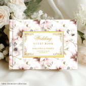 Elégant Aquarelle Blush Flower Mariage Livre d'inv