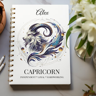 Elégant aquarelle Capricorn Zodiac Journal personn