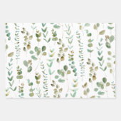 Elégant aquarelle coloré Feuilles Eucalyptus  (Devant 2)