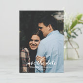 Élégant Aquarelle Faire-part de mariage Ivory Save (Debout devant)