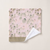 Elégant aquarelle Feuilles botaniques (Gant de toilette)