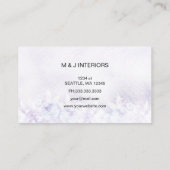 Elégant Aquarelle Fille cartes de visite floraux (Dos)