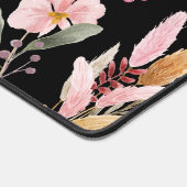 Elégant Aquarelle Fleurs Girly Script Nom Noir (Coin)
