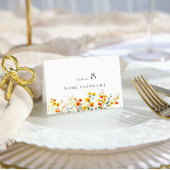 Elégant Aquarelle Fleurs Sauvages Floral Carte Pla