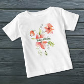 Elégant Aquarelle Floral Baby T-shirt | Nouveau bé