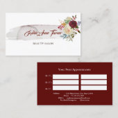 Elégant aquarelle Floral Bourgogne Rendez-vous (Devant / Derrière)