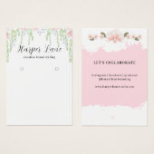 Elégant aquarelle Floral Custom oreille Affichage (Devant & derrière)