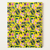 Elégant Aquarelle Floral Jaune Nom 2025 (Dos)