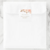 Elégant Aquarelle Floral Nom Étiquette plaque (Sac)