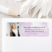 Elégant aquarelle Graduation Photo Étiquettes de a (En situation)