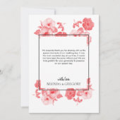 Elégant aquarelle Hibiscus Mariage Carte de remerc (Devant)