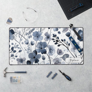 Élégant Aquarelle Indigo Bleu Foncé Sur Mesure