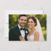 Elégant aquarelle Mariage Floral Carte de remercie (Dos)