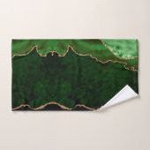 Élégant Aquarelle Olive Green Or (Serviette à main)