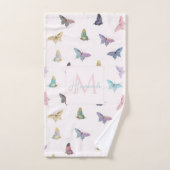 Elégant Aquarelle Papillons Belle Conception (Serviette à main)