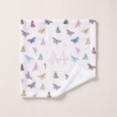 Elégant Aquarelle Papillons Belle Conception (Gant de toilette)