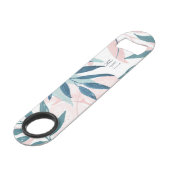 Élégant aquarelle Pastel Feuille Monogramme (Devant angulaire)