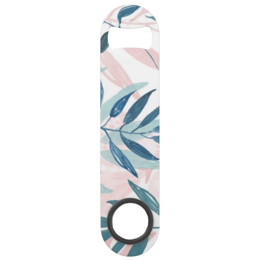 Élégant aquarelle Pastel Feuille Monogramme (Dos)