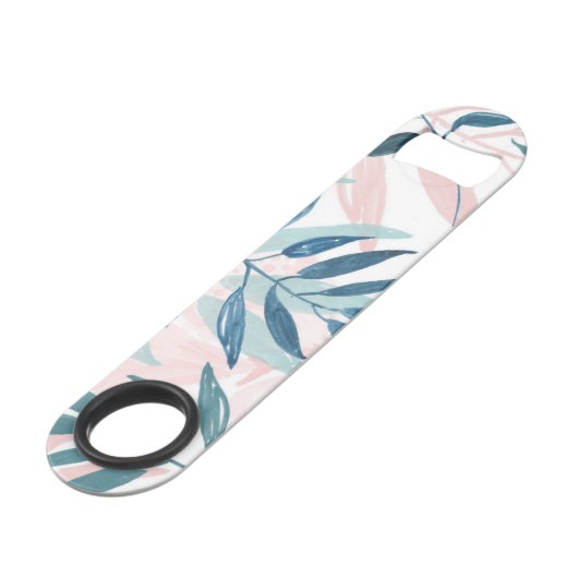 Élégant aquarelle Pastel Feuille Monogramme (Dos Angle)