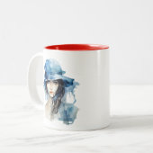 Elégant Aquarelle Portrait Mug (Devant gauche)