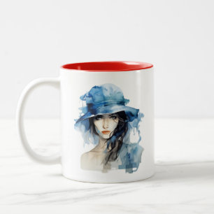 Elégant Aquarelle Portrait Mug