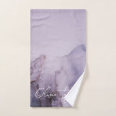 Elégant Aquarelle Purple Nom Serviette de bain (Serviette à main)
