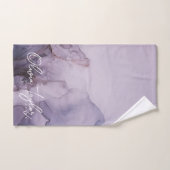 Elégant Aquarelle Purple Nom Serviette de bain (Serviette à main)