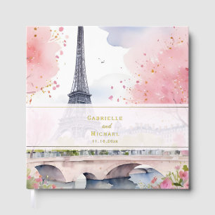 Élégant Aquarelle Romantique Mariage Paris France