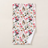 Elégant Aquarelle rose Floral Motif (Serviette à main)