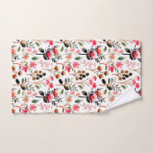 Elégant Aquarelle rose Floral Motif (Serviette à main)