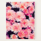 Élégant Aquarelle rose Motif Floral Monogramme (Dos)