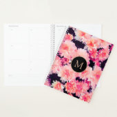 Élégant Aquarelle rose Motif Floral Monogramme (Devant avec enveloppe)