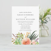 Elégant aquarelle Succulent | FAIRE-PART DE MARIAG (Debout devant)