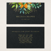 Elégant Aquarelle Verdure Botanique Luxe Noir (Devant & derrière)