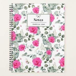 Elégant Aquarelle Verdure Fleurs roses Motif