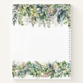 Elégant Aquarelle Verdure Mariage Livre d'hôtes (Dos)