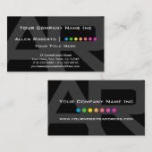 Elegant AR Monogram zwart en grijs basiskleurenpun Visitekaartje (Voorkant / Achterkant)