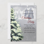 Élégant arbre de Noël festif Invitation (Devant)