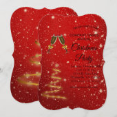 Élégant arbre de Noël festif Invitation (Devant / Derrière)